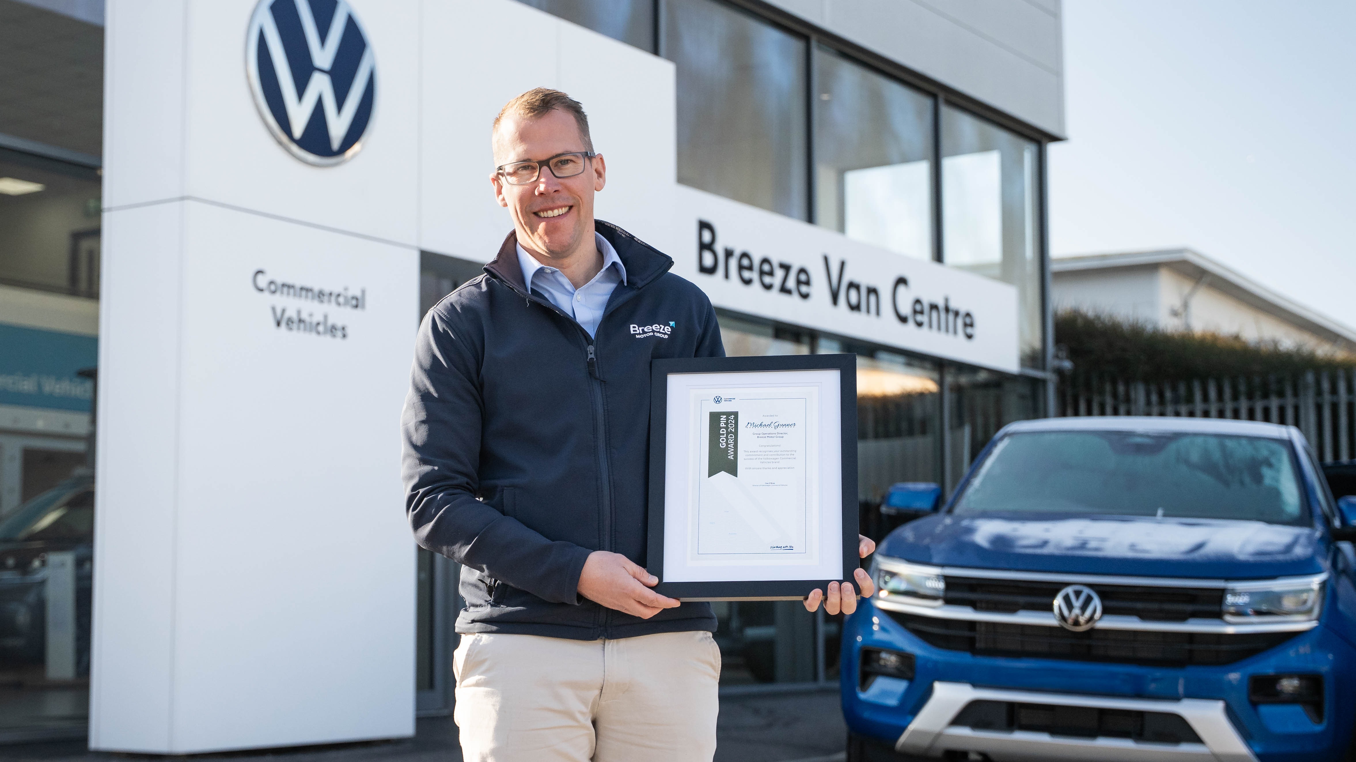 Group Operations Director awarded Gold Pin for services to Volkswagen